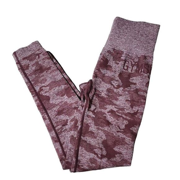 Gymshark pink adapt seamless camo butt scrunch leggings 24" - Picture 1 of 3